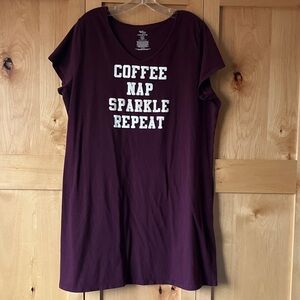 Secret Treasures Burgundy Graphic Tee